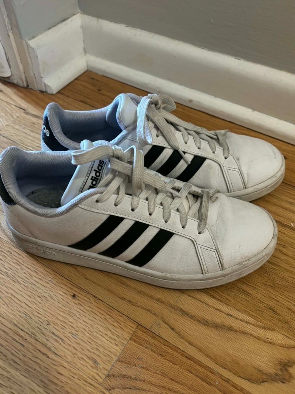 Adidas Womens Grand Court F36483 White Running Shoes‎ Lace Up Low Top US Size 7